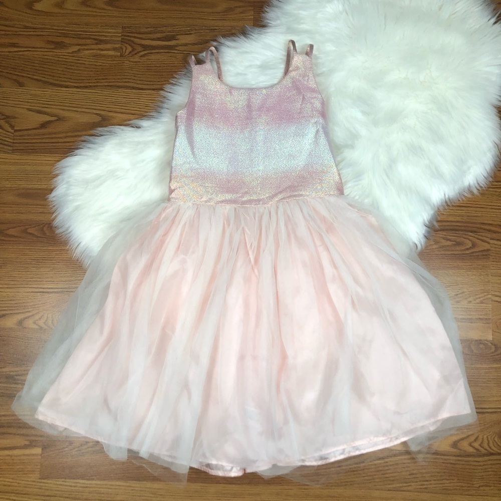 Cat & Jack Blush Pink Sparkle Ombre Tulle Dress